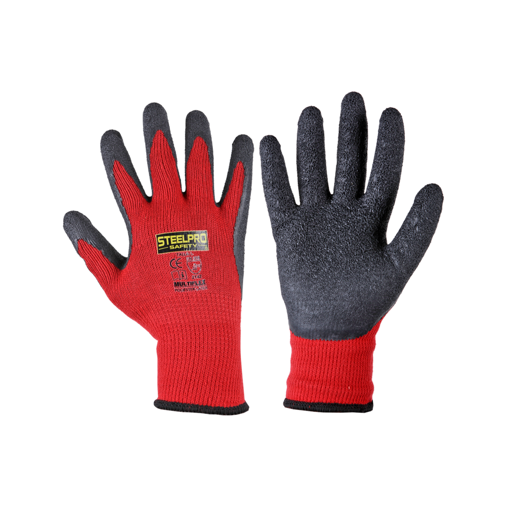 GUANTE MULTIFLEX LATEX ROJO - STEELPRO