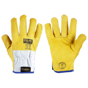 GUANTE CUERO DRIVER AMARILLO - STEELPRO