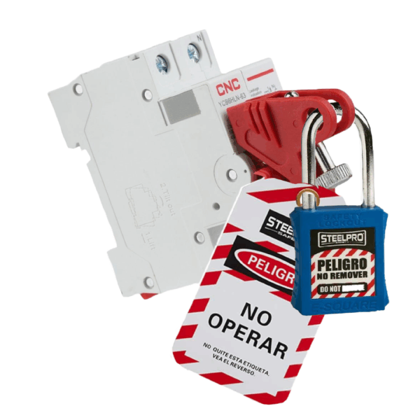 BLOQUEADOR BREAKER CIRCUITO HASTA 7MM ESPESOR CON TORNILLO - STEELPRO - Imagen 3