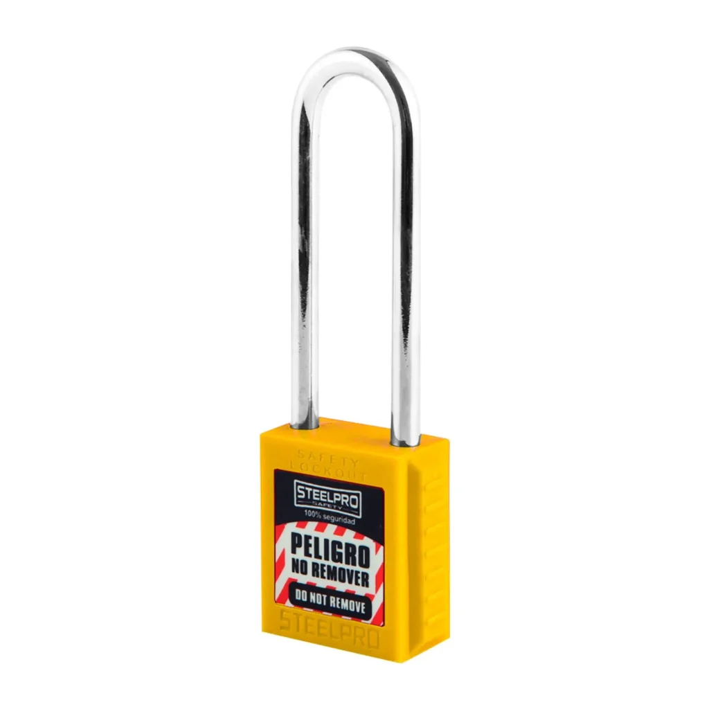 CANDADO LOCK OUT X10 LONG STEELPRO AMARILLO