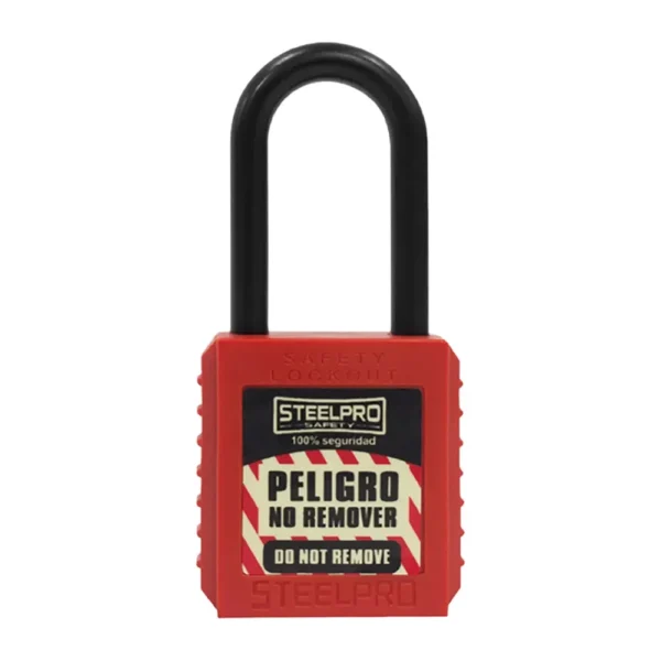 CANDADO X10 DIELECTRICO ROJO STEELPRO