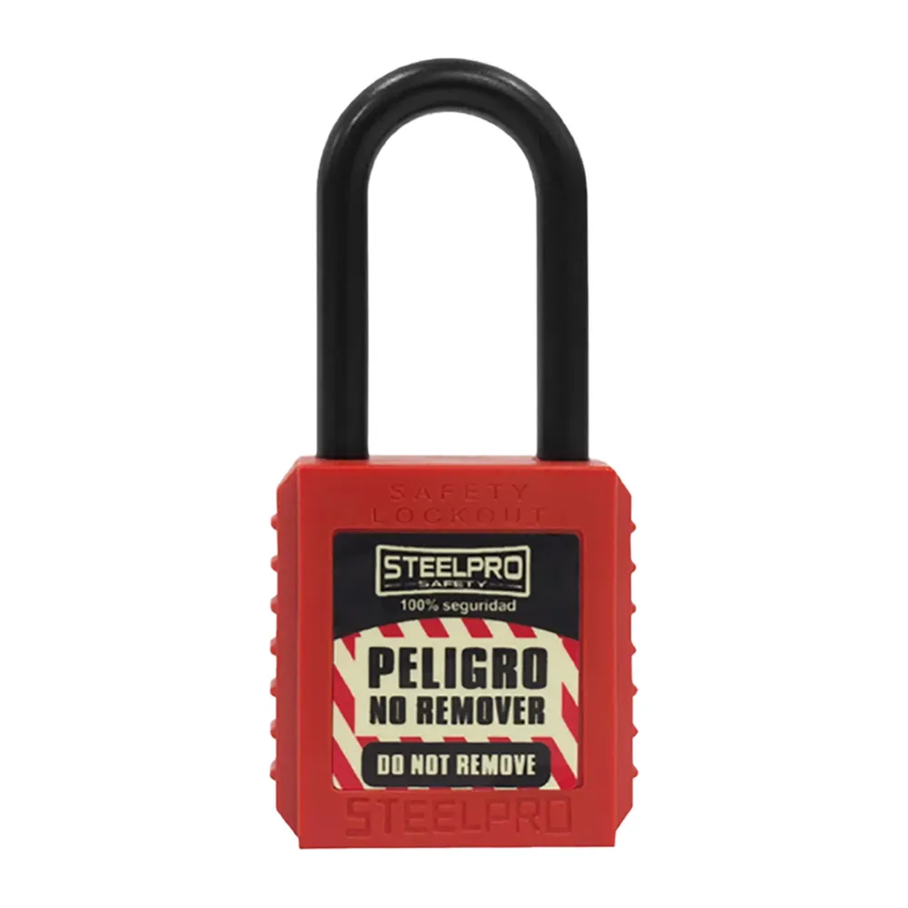 CANDADO X10 DIELECTRICO ROJO STEELPRO