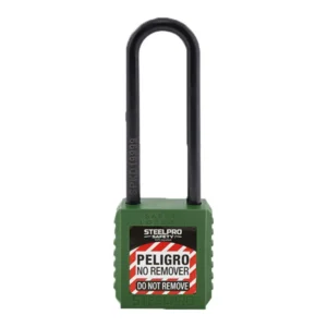 CANDADO LOCK OUT X10 LONG DIELECTRICO STEELPRO VERDE