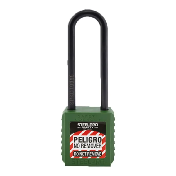 CANDADO LOCK OUT X10 LONG DIELECTRICO STEELPRO VERDE