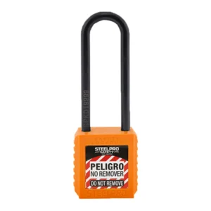 CANDADO LOCK OUT X10 LONG DIELECTRICO STEELPRO NARANJA