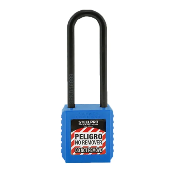 CANDADO LOCK OUT X10 LONG DIELECTRICO STEELPRO AZUL