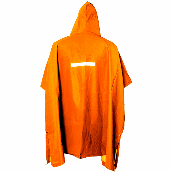 PONCHO PVC LIVIANO 1.25m X 1.00m NARANJA- STEELPRO - Imagen 2