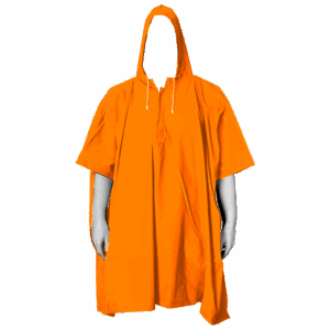 PONCHO PVC LIVIANO 1.25m X 1.00m NARANJA- STEELPRO