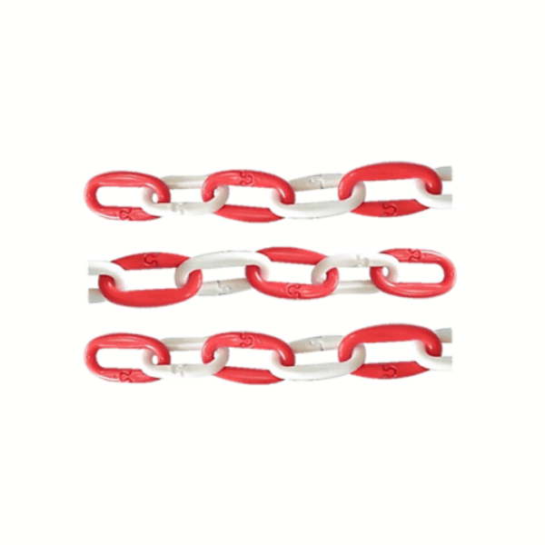CADENA DE SEGURIDAD DELIMITADORA 8MM Y 6MM - ROJO Y BLANCO