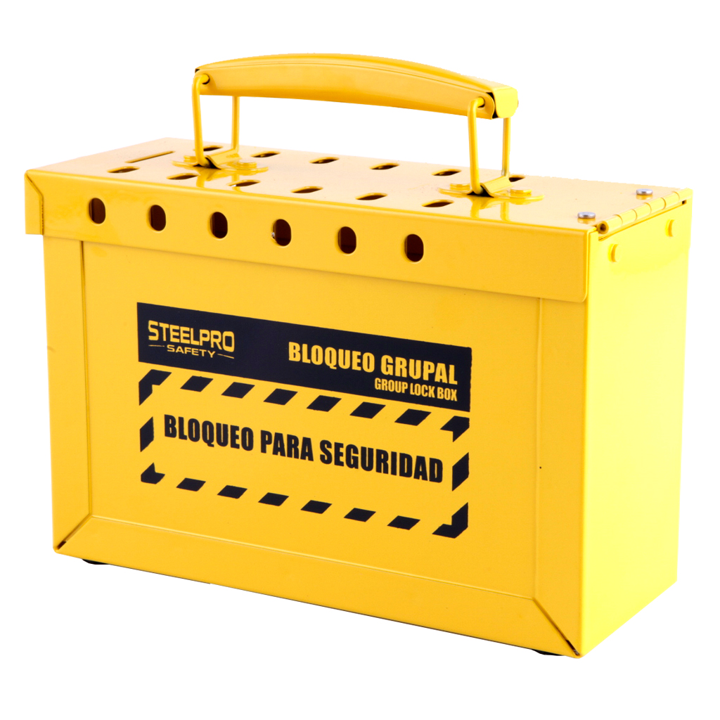 CAJA DE BLOQUEO GRUPAL AMARILLO - STEELPRO