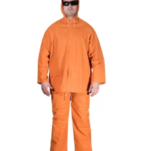 SET CASACA/PANTALON PVC NARANJA - CLUTE