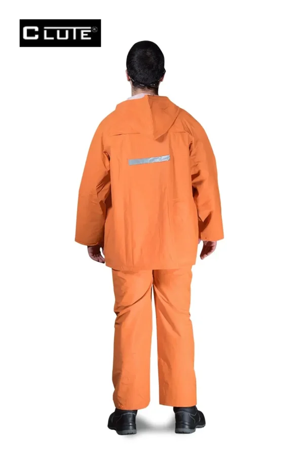 SET CASACA/PANTALON PVC NARANJA - CLUTE - Imagen 2
