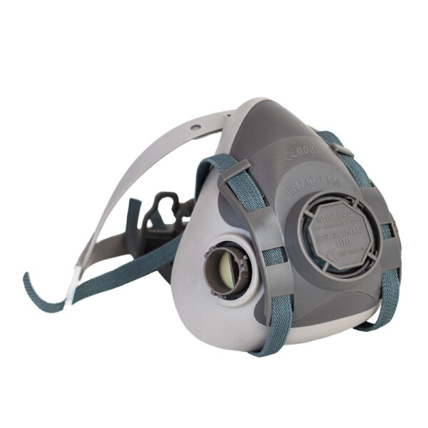 RESPIRADOR ERGONIC 100 TPR MEDIO ROSTRO NEGRO/ GRIS - STEELPRO - Imagen 3