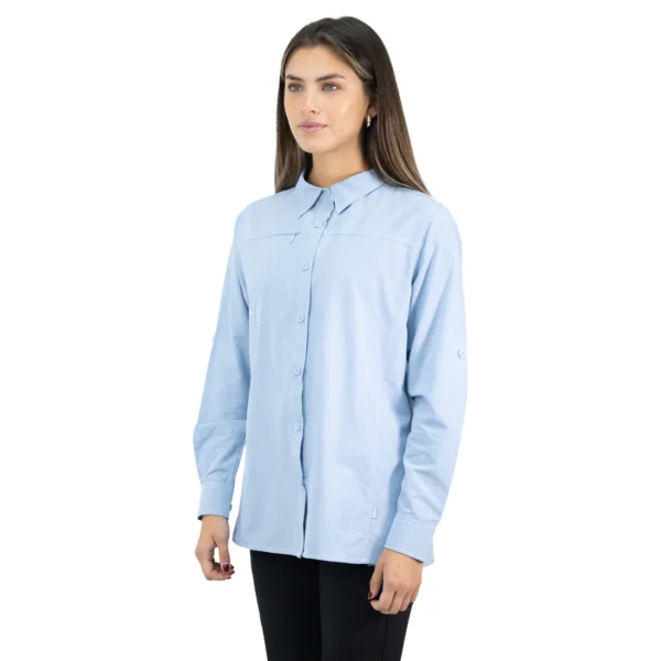 CAMISA HW DUCK DRY MUJER CELESTE - HARDWORK - Imagen 3