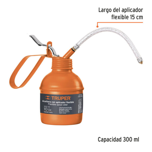 ACEITERA CON APLICADOR FLEXIBLE 300ML 14872 - TRUPER - Imagen 2