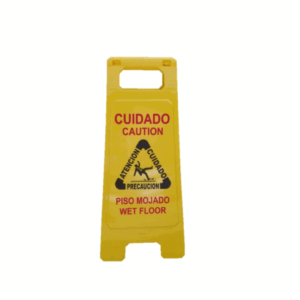 SEÑAL DE PISO MOJADO DE PLÁSTICO COLOR AMARILLO - NACIONAL