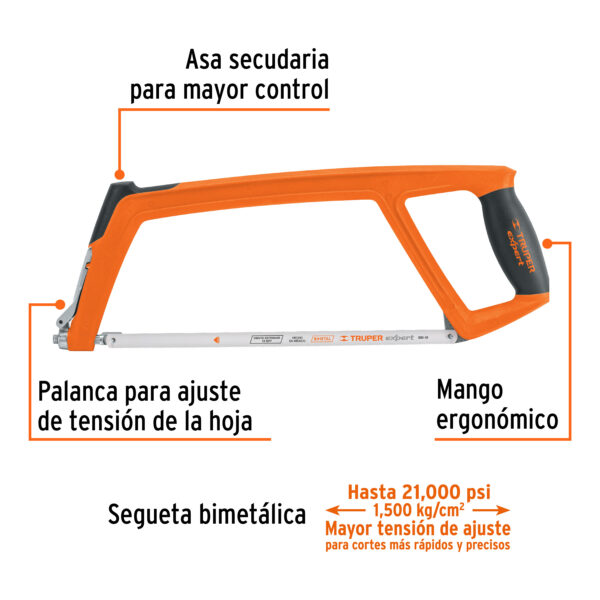 ARCO DE SIERRA PROFESIONAL 12" EXTRA PESADO 10232 - TRUPER - Imagen 3
