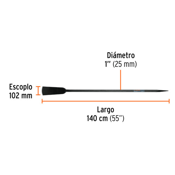 BARRETA AGRÍCOLA 1 1/8", 140cm, 7Kg, 19987 - TRUPER - Imagen 2