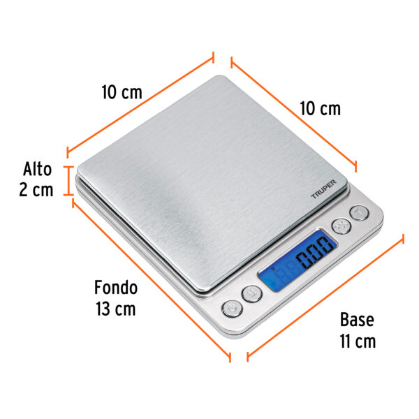 BALANZA DIGITAL DE PRESICIÓN 0.5KG 102316 - TRUPER - Imagen 2