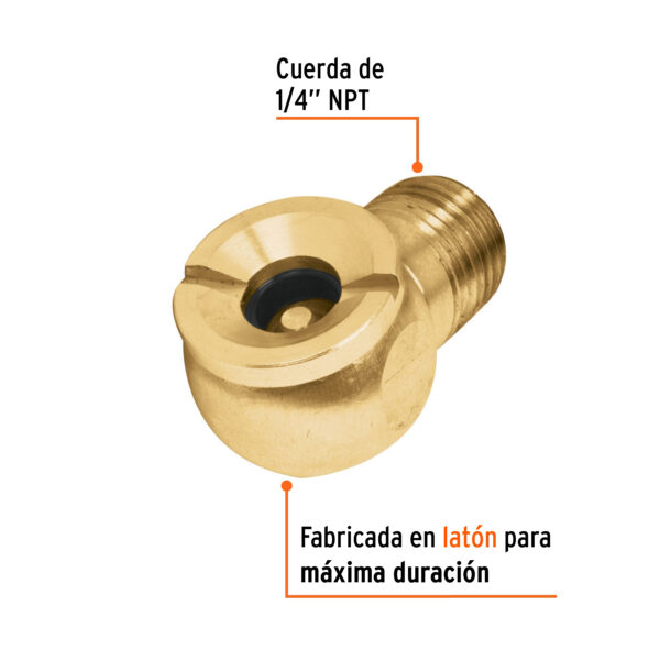CABEZAL INFLADORA DE LLANTAS MACHO, 1/4 NPT, 19087 - TRUPER - Imagen 2