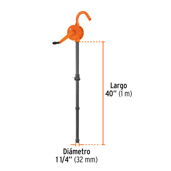 BOMBA EXTRACTORA DE ÁCIDOS Y SOLVENTES, TUBO 1 1/4", 102CM, 16856 - TRUPER - Imagen 2