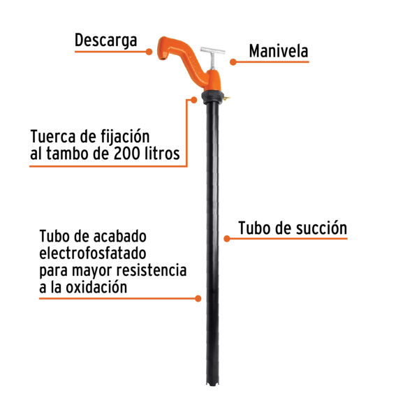 BOMBA EXTRACTORA DE SOLVENTES, TUBO 1 1/2", 86cm, 16853 - TRUPER - Imagen 3