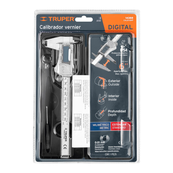 CALIBRADOR VERNIER DIGITAL 6" 14388 - TRUPER - Imagen 4