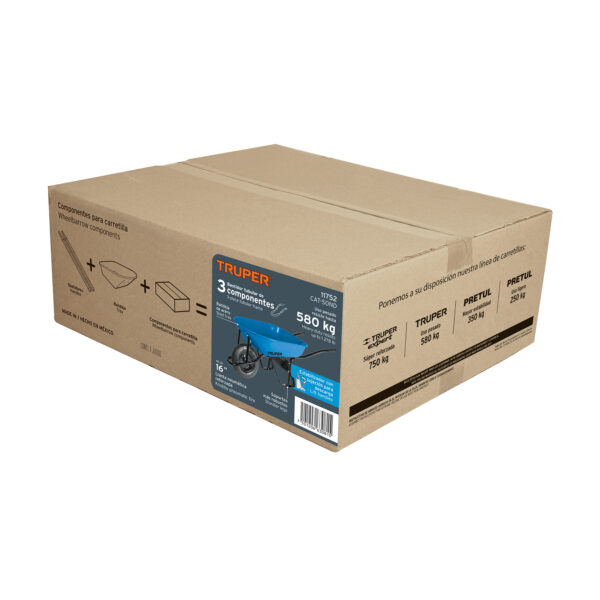 CARRETILLA 16L, 580KG, REFORZADO CALIBRE 20, 11752 - TRUPER - Imagen 7
