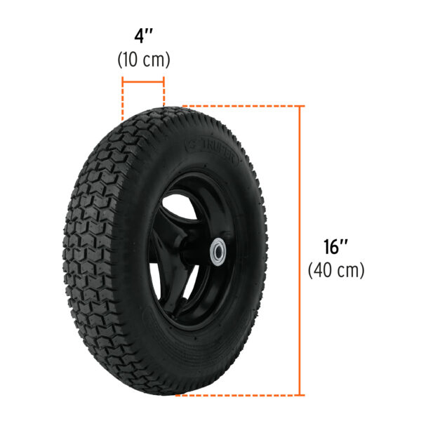 CARRETILLA 170L, 580KG, REFORZADO CALIBRE 21, 11776 - TRUPER - Imagen 3