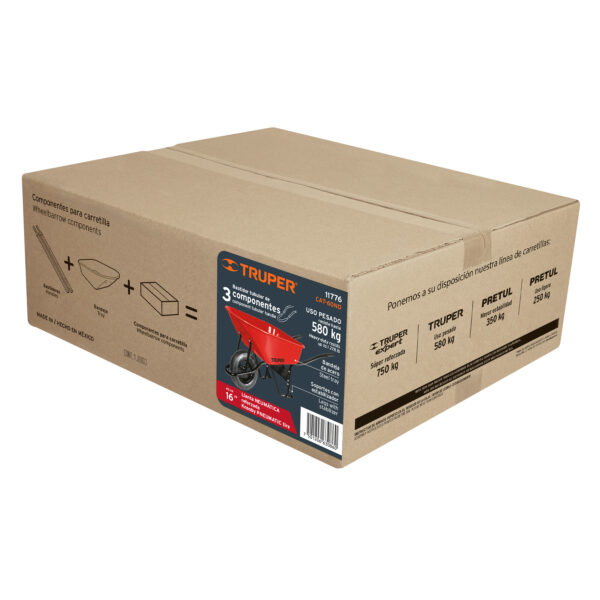CARRETILLA 170L, 580KG, REFORZADO CALIBRE 21, 11776 - TRUPER - Imagen 7