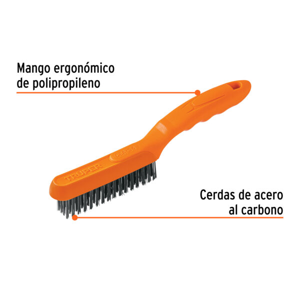 CEPILLO CON CERDAS DE ACERO 64 PINCELES 11559 - TRUPER - Imagen 3