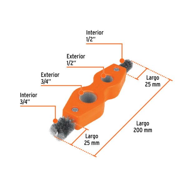 CEPILLO LIMPIADOR DE BORNERA DE BATERIA 4 EN 1, 17110 - TRUPER - Imagen 2