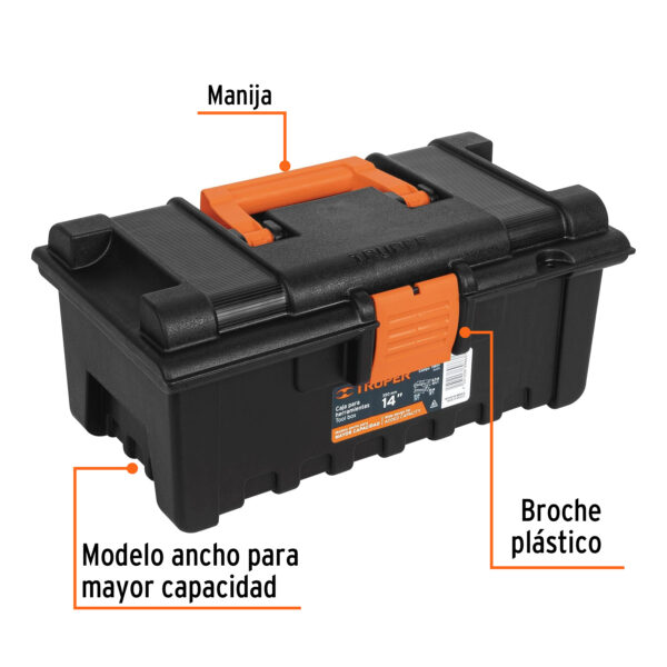 CAJA PARA HERRAMIENTAS 14" C/ CHAROLA 19854 - TRUPER - Imagen 3