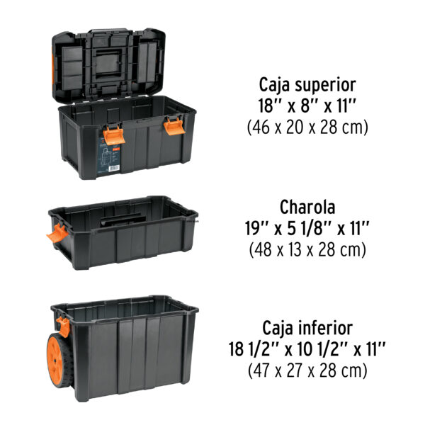 CAJA PARA HERRAMIENTAS 53L 3 EN 1 C/ RUEDAS 102644 - TRUPER - Imagen 5