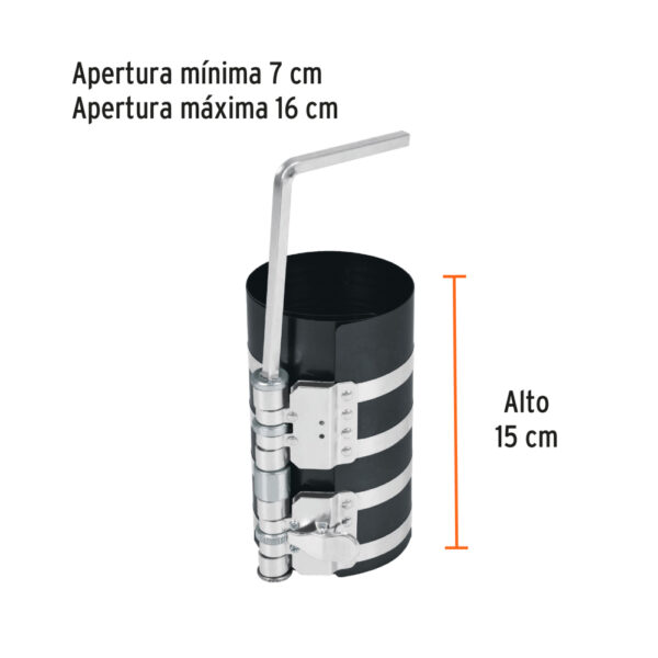 COMPRESOR PARA ANILLOS DE PISTON, APERTURA 70MM A 160MM 14522 - TRUPER - Imagen 2