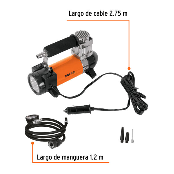 COMPRESOR DE AIRE 12V 150PSI 19999 - TRUPER - Imagen 2