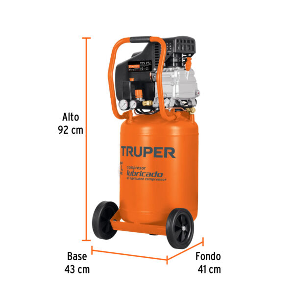 COMPRESORA DE AIRE 5HP, 50L, 102117 - TRUPER - Imagen 2