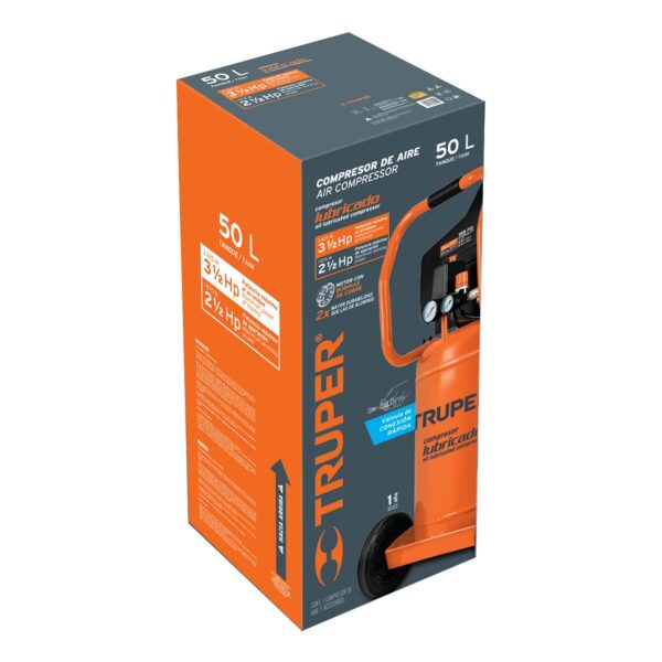 COMPRESORA DE AIRE 5HP, 50L, 102117 - TRUPER - Imagen 4