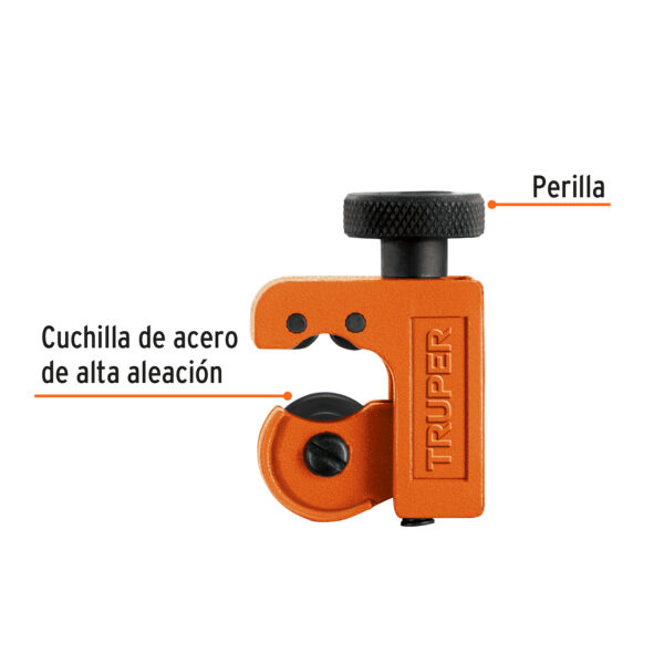 MINI CORTADOR DE TUBO DE COBRE, APERTURA 5/8", 12850 - TRUPER - Imagen 3