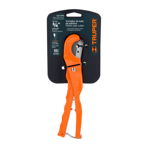 CORTADOR DE TUBO PVC 3/4", CUERPO ALUMINIO, CUCHILLA ACERO INOX. 12857 - TRUPER - Imagen 4