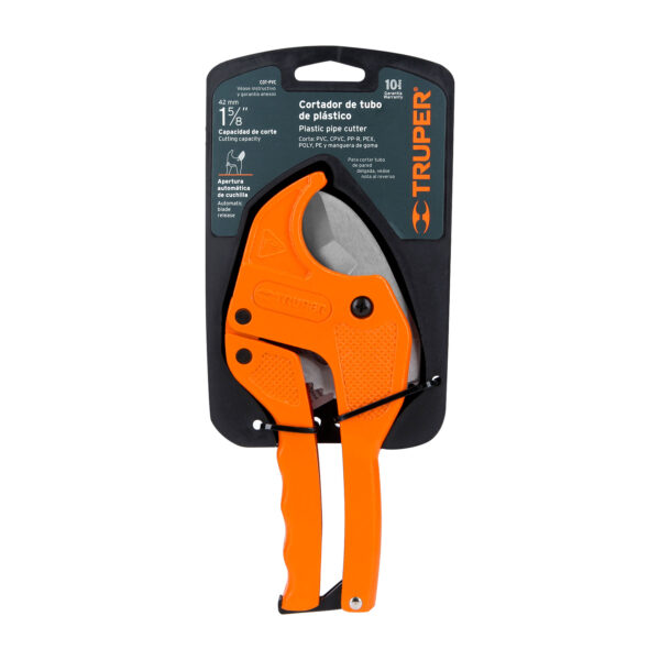 CORTADOR DE TUBO PVC 1 5/8", CUERPO ALUMINIO, CUCHILLA ACERO INOX. 12860 - TRUPER - Imagen 4