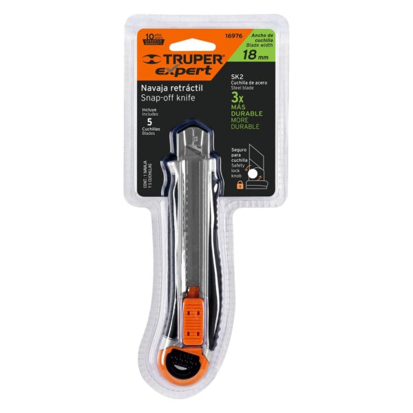 CUTTER 6" 18mm C/ ALMA METÁLICA Y GRIP USO PESADO 16976 - TRUPER - Imagen 4
