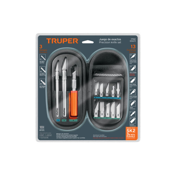 JUEGO DE CUCHILLAS HOBBY CON ESTUCHE 17512 - TRUPER - Imagen 4
