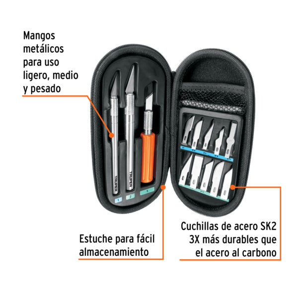 JUEGO DE CUCHILLAS HOBBY CON ESTUCHE 17512 - TRUPER - Imagen 2