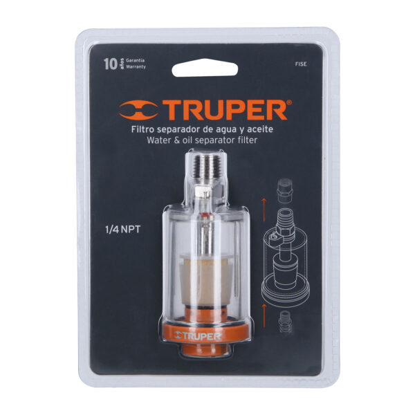 FILTRO SEPARADOR DE AGUA Y ACEITE 120PSI 19027 - TRUPER - Imagen 3