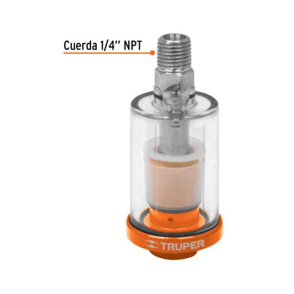 FILTRO SEPARADOR DE AGUA Y ACEITE 120PSI 19027 - TRUPER - Imagen 2