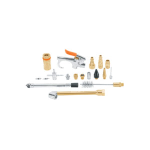 JUEGO DE 18 ACCESORIOS NEUMÁTICOS P/ LIMPIAR, INFLAR Y CALIBRAR 1/4 NPT, 19079 - TRUPER