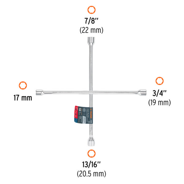 LLAVE CRUZ 18" UNIVERSAL 15480 - TRUPER - Imagen 2