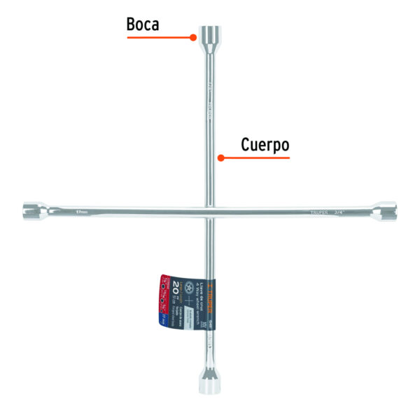 LLAVE CRUZ 20" UNIVERSAL 15481 - TRUPER - Imagen 2