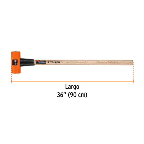 COMBA 10 LIBRAS C/ MANGO DE MADERA 36" 16512 - TRUPER - Imagen 2